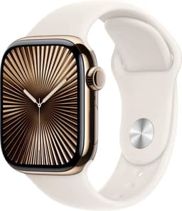 APPLE Watch Series 10 GPS + Cellular 46mm Starlight Sport Band S/M Smartwatch Gold — thumbnail 2