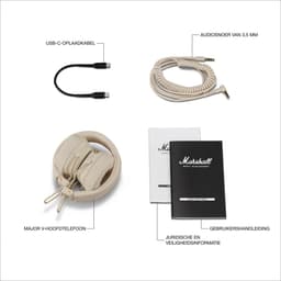 Marshall Major V Draadloze On-Ear Bluetooth Koptelefoon - Crème — thumbnail 3