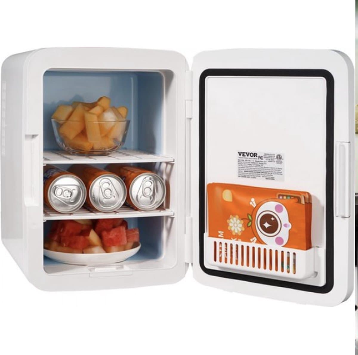 10L Mini Koelkast - 2 in 1 Kleine Koelkast - Compacte Drankkoelkast - 50W koeling - 45W Verwarming - Wit — afbeelding 1