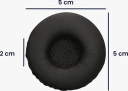kwmobile 2x oorkussens geschikt voor Jabra Biz 2300 USB Duo / Biz 2300 QD / Biz 2300 USB MS - Earpads voor koptelefoon in zwart — thumbnail 5