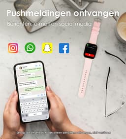 Voltic® Smartwatch Roze - Dames Sporthorloge - Android & iOS - Waterdicht Horloge - Sport & Gezondheidstracker - 47mm — thumbnail 4