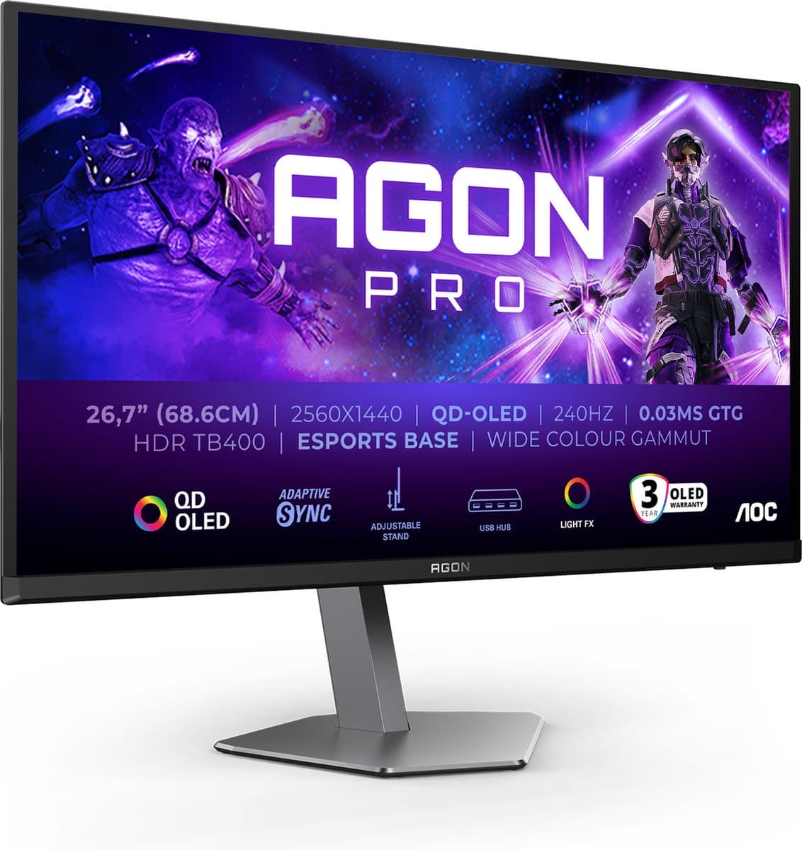 AOC AGON PRO AG276QZD2 26.5'' gaming monitor — afbeelding 1