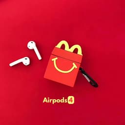 okido - Hoesje geschikt voor Airpods 4 - McDonald's siliconen case voor Airpods - Case geschikt voor Apple AirPods 4 - Airpods hoes — thumbnail 4