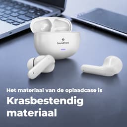 SoundFront Ultimate Draadloze Oordopjes - Bluetooth Oortjes - 26dB Active Noise Cancelling - Oortjes draadloos - Sport oordopjes - Geschikt voor smartphones & laptop - Wit — thumbnail 5