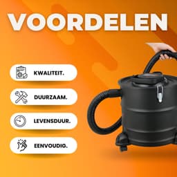 Asstofzuiger deluxe - Pelletkachel aszuiger - As stofzuiger 1200W - Met HEPA Filtersysteem - 20L Metalen Container - 16 kPa Zuigkracht — thumbnail 2