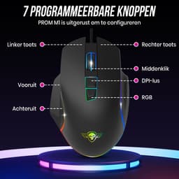 Spirit of Gamer Gaming Muis – Game Muis – RGB – Duimsteun – Flexibel Gebruik – 8000 DPI – Zwart - Bedraad — thumbnail 4