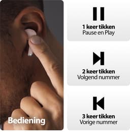 Draadloze Oordopjes Bluetooth 5.3 - Oortjes met Microfoon - Lange Batterijduur - Ergonomische & Stevige Pasvorm - Rose goud EarBuds — thumbnail 2