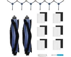 14-delige accessoireset geschikt voor Eufy G50/G50 Hybrid/L60/L60 SES/L60 Hybrid/L60 Hybrid SES/L50/L50 Ses, accessoireset met 2 hoofdborstels, 6 zijborstels, 6 filters (met spons)