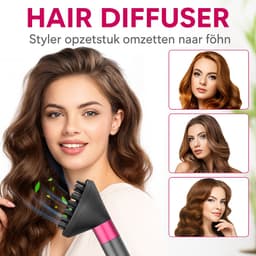 Nifkos - Geschikt voor Opzetstuk geschikt voor Dyson Haarstyler - Haardroger Föhn Diffuser, Universeel Stereotype Haar Hoofd - Geschikt voor Airwrap Styler HS05 HS03 HS01-converter - Zwart — thumbnail 5