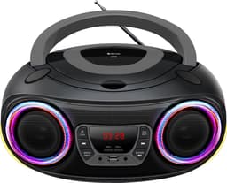 Denver Draagbare Radio CD Speler Kinderen - Bluetooth - Lichteffecten - Boombox - AUX - FM - TCL212BT - Grijs — thumbnail 1