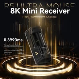 ATTACK SHARK R5 Ultra - Draadloze Gaming Muis - PAW3950 MAX - Koolstof Element - Ultralichte(39g) - Wired/2.4G/BT - 42000DPI - 8Khz - Koolstof Zwart — thumbnail 5