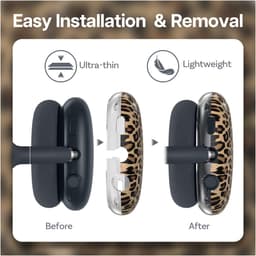 MMOBIEL Beschermhoes voor AirPods Max Hoofdtelefoons – Zachte TPU Oorschelpen Beschermhoes – Anti-Kras Beschermende Cover – Panter — thumbnail 3