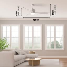 Jata JVTE4231 plafondventilator met verlichting- tot 25m2 - afstandsbediening - timer - 3 licht instellingen — thumbnail 5