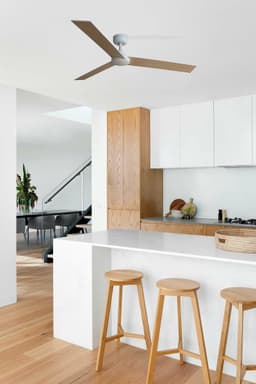 Faro Barcelona Rudder L plafondventilator wit essen 132 cm - hout - stille werking - geschikt voor slaapkamer - ruimtes tot 28m2 — thumbnail 2