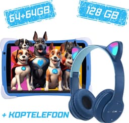 Balou ChildTab XL Kindertablet 10.1 inch met bluetooth koptelefoon - Blauw of Roze - 128GB (64GB+64GB) + 4GB RAM - Inclusief Gratis Screenprotector en 64GB SD-kaart - Ouderlijk Toezicht & Lange Batterijduur — thumbnail 1