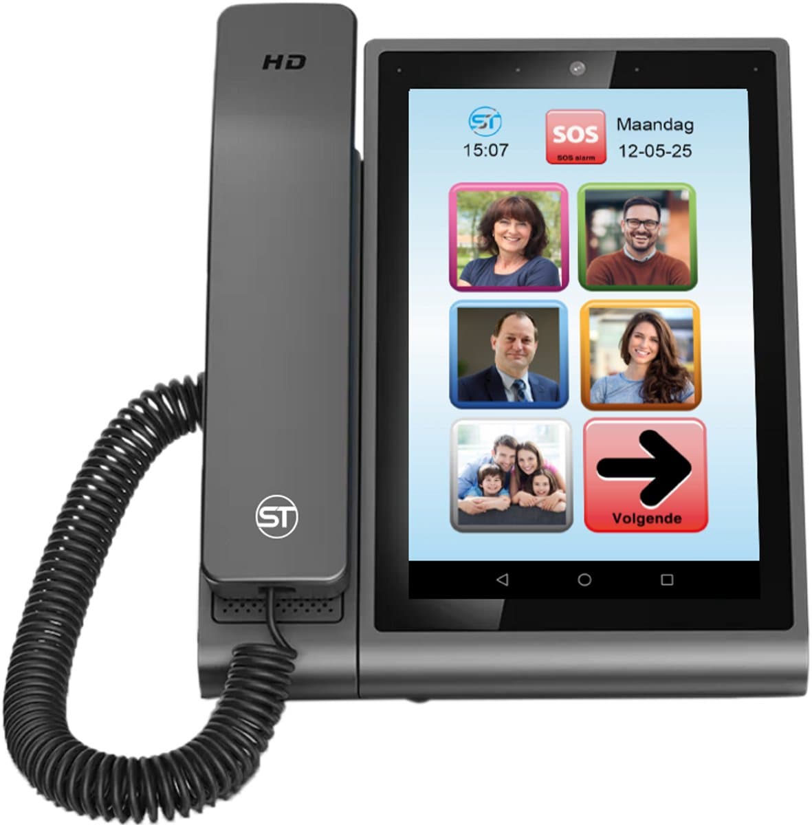 SeniorenTAB Combi - Telefoon en Tablet ineen - beeldbellen voor senioren en niet digitaal vaardigen - Zwart — afbeelding 1