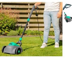 elektrische minigrasmaaier- Lichtgewicht en Compact voor Kleine Gazons tot 50 m² - Aanpasbare Maaihoogte en Hakselmes- gras maaier- elektrisch- maaien- Draadloos, Aanpasbare Maaihoogte, Hakselmes, en Eenvoudig Opbergen- mini grasmaaier
