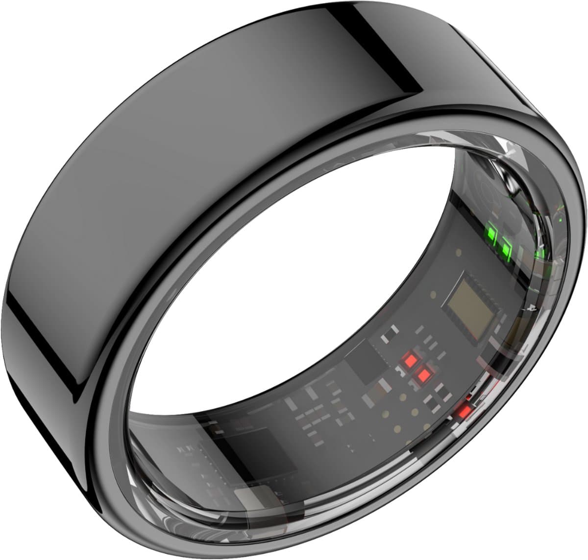Focus® S1 Smart Ring - Zwart - Maat 11 - Hartslag - Menstruatiecyclus - Slaap Monitor - Slimme Ring - Sport Prestatie - Stappenteller -IP68 Waterdicht - O2 Meting - Dames - Heren - Wearables - Oplaad Case - beschermring — afbeelding 1