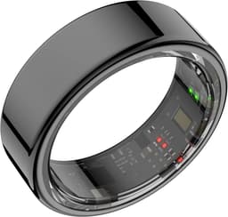 Focus® S1 Smart Ring - Zwart - Maat 11 - Hartslag - Menstruatiecyclus - Slaap Monitor - Slimme Ring - Sport Prestatie - Stappenteller -IP68 Waterdicht - O2 Meting - Dames - Heren - Wearables - Oplaad Case - beschermring — thumbnail 1