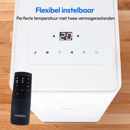 MEDION Mobiele Airco E901 (9000 BTU, 3-in-1, Koelen, Ontvochtigen, Ventileren, tot 32m², incl. Raamafdichtingskit, voor Slaapkamer en Woonkamer, Afstandsbediening, MD 37731) — thumbnail 4