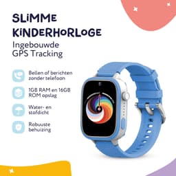 LEROYS - GPS Horloge Kind - Kinder Smartwatch - Android en iOS - Blauw - Incl. Simkaart — thumbnail 2