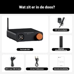 Fosi Audio ZD3 Desktop DAC Preamp, ES9039Q2M, HDMI ARC/Bluetooth/USB/Optisch/Coax Ingangen, XLR/RCA Uitgangen met Afstandsbediening — thumbnail 5