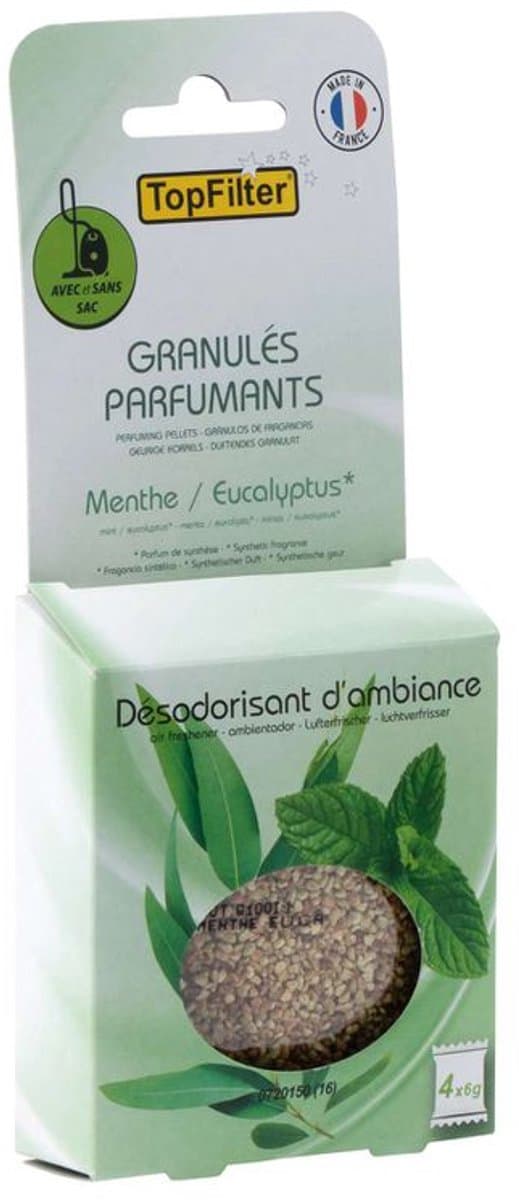 Set van 4 geurzakjes voor stofzuiger geur munt/eucalyptus TopFilter — afbeelding 1