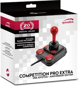 Speedlink Anniversary Competition Pro Extra - USB Joystick - Inclusief 20 Retro Games - Zwart/Rood — thumbnail 4