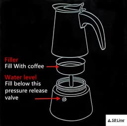 SB Line Espresso Maker 9 Kops RVS - INDUCTIE — thumbnail 4