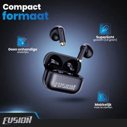 EarHackz® Fusion - Volledig Draadloze Oortjes - Bluetooth Oordopjes - TWS - Sport Oordopjes - Met Oplaadcase - Zwart - Waterdicht — thumbnail 5
