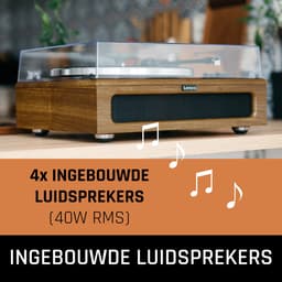 Lenco Platenspeler met Bluetooth - Vier ingebouwde Speakers 40W RMS - LS-410WA - Hout — thumbnail 3