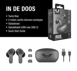 Fresh ’n Rebel Twins Rise - Draadloze Oordopjes met Noise Cancelling - Draadloos Opladen - 30 Uur Speelduur - Storm Grey — thumbnail 3