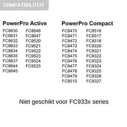 Filterset geschikt voor Philips PowerPro Compact / Active series FC8058/01 Schuim Foam Motor filter set — thumbnail 4
