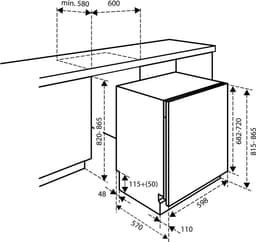 Inventum IVW6010A inbouw vaatwasser - 14 couverts - Volledig integreerbaar - Bestekmand - 5 programma’s - Max nishoogte 86,5 cm - Extra droog optie - Startuitstel — thumbnail 2