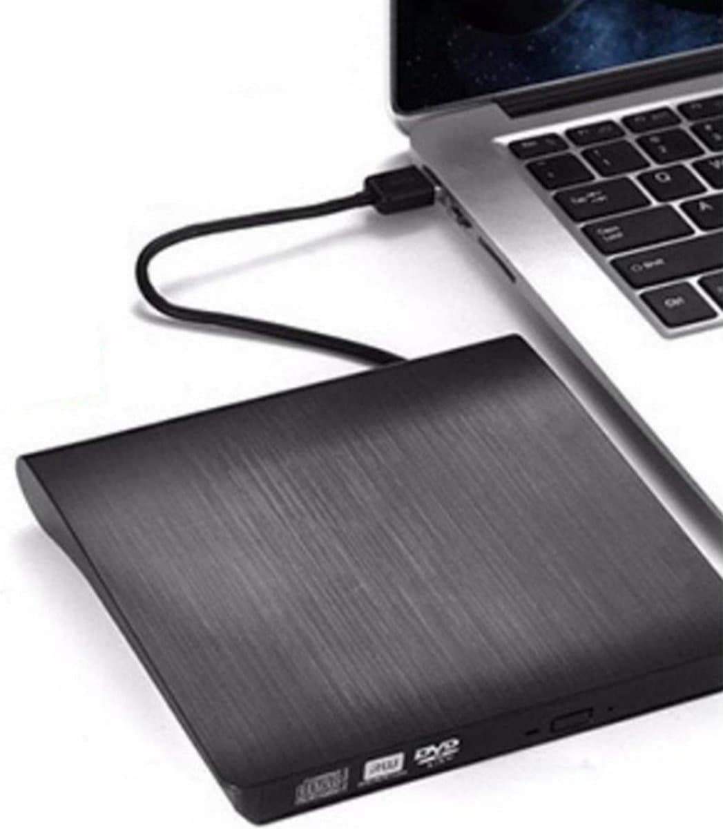 Externe DVD & CD Speler - Externe DVD Speler voor Laptop - Externe DVD Speler Geschikt Voor Windows, Linux & Mac - USB 3.0 - NIEUWSTE VERSIE DVD Speler — afbeelding 1