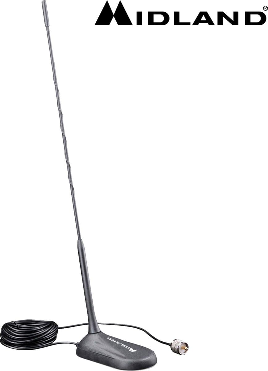 Midland MC45 magneet antenne - CB radio - CB 27 MC magneetantenne - 45 cm - 26.0 - 28.0 MHz — afbeelding 1