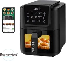 Eszenzics™ Airfryer XXL - Volume 5 liter - 1500 W - 6-in-1 functie - LED touchscreen - Friteuse - Kijkvenster - Verlichting - Bakken - Grillen - Opwarmen - Drogen — thumbnail 1