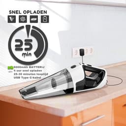 Luxe Kruimeldief – Snoerloos – Best Verkocht – Handstofzuiger – Vacuum Cleaner – 6000mAh – HEPA Filter – 10000PA – Lichtgewicht – Wit — thumbnail 5