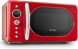 20 liter capaciteit Magnetron MW-20 vintage design 5 standen ontdooi timerfunctie 700 W digitaal rood — thumbnail 1