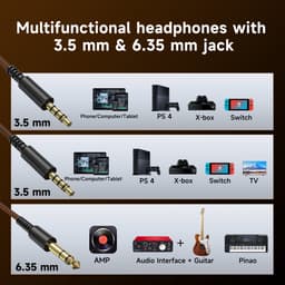 OneOdio Pro40 Silver-brown - Koptelefoon - ANC Bluetooth Headphone - Draadloze Over-Ear Koptelefoon - Active Noise Cancelling - Microfoon - Incl. Carry Case, USB & Aux Kabel - 40 Uur Afspeeltijd — thumbnail 3