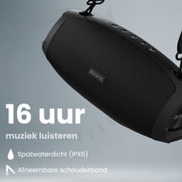 Auronic Boombox - Draadloze Speaker - Muziek box - AUX en SD-kaart Aansluiting - Zwart — thumbnail 3