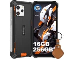 Blackview BV8900 Pro - Robuuste Smartphone - Met UWB Tag - 16GB RAM - 256GB - 10000mAh - Octa Core - 6,5 inch FHD+ 2.4K - 4G Dual SIM - IP68 Waterdicht - Outdoor Mobiele Telefoon - NFC GPS - Oranje