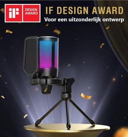 FIFINE - A6V - USB RGB Streaming Microfoon met Standaard - Gaming - Podcast - Geschikt voor - PS5 / PS4 / PC / Windows - Touch Mute Knop - Filter — thumbnail 4