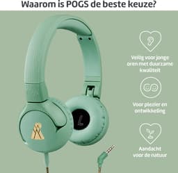 POGS - The Elephant 2 - Bedrade on-ear kinder koptelefoon - Veilige volumebegrenzing - Duurzaam - rGroen — thumbnail 5