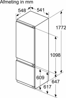 Bosch KIV87VFE0 - Serie 4 - Inbouw koel-vriescombinatie - 177.2 x 54.1 cm - 270 l - Zeer stil - Energielabel E — thumbnail 3