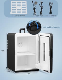 Equivera Mini Fridge for Drinks - Kleine Koelkast - Mini Koelkasten - Minibar - Mini Fridge - Mini Koelkast - Mini Koelkastje - Must have voor in Huis! — thumbnail 3