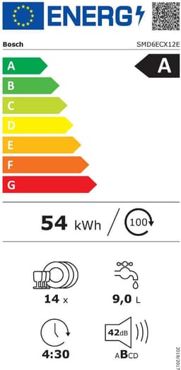 Bosch SMD6ECX12E - Series 6 - Inbouwvaatwasser - Volledig integreerbaar - Home Connect — thumbnail 2