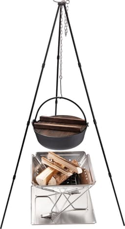 Campingmoon Driepoot 105 cm – Kookdriepoot met Ketting & Draagtas – Voor Kampvuur, BBQ en Dutch Oven (15 kg) — thumbnail 3