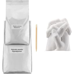 3D gipsafdruk voor 1 tot 2 handen - Handafdruk in gips - Bodycasting set - Voor 1 volwassene of 2 kinderen - pH-neutraal en huidvriendelijk — thumbnail 5