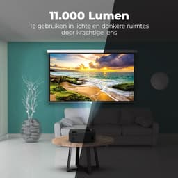 Spoused Beamer - Full-HD - 11.000 Lumen - Streamen Vanaf Je Telefoon Met WiFi - Mini Beamer - Zwart — thumbnail 5
